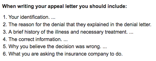 appeal letter for insurance